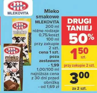 Carrefour Mleko smakowe Mlekovita oferta