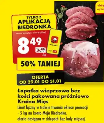 Biedronka Łopatka bez kości Biedronka oferta