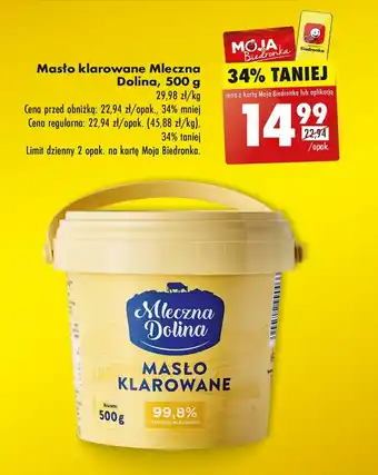 Biedronka Masło klarowane Mleczna Dolina oferta