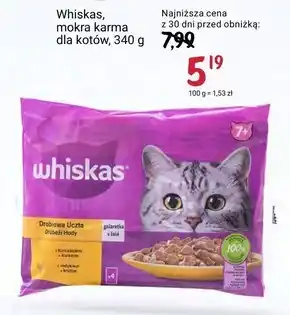 Rossmann Whiskas Mokra karma dla kotów drobiowa uczta galaretka 340 g (4 x 85 g) oferta