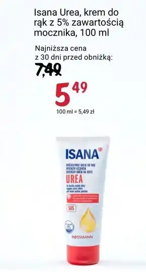 Rossmann Krem do rąk Isana oferta