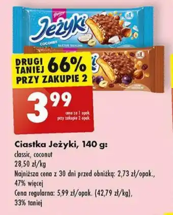 Biedronka Ciastka Jeżyki, 140 g oferta