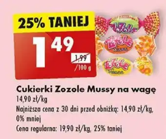 Biedronka Cukierki Zozole Mussy na wagę 100 g oferta