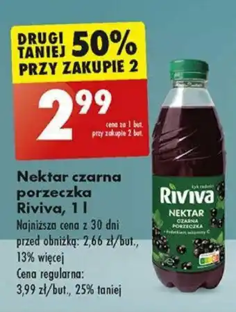 Biedronka Nektar czarna porzeczka Riviva, 1 l oferta