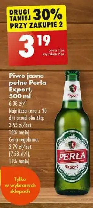 Biedronka Piwo jasne pełne Perta Export, 500 ml oferta