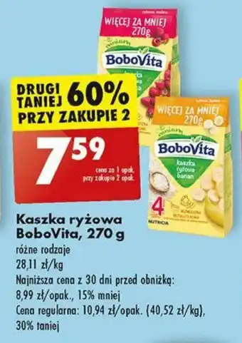 Biedronka Kaszka ryżowa BoboVita, 270 g oferta