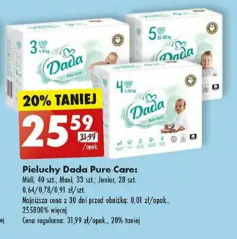 Biedronka Pieluchy Dada Pure Care oferta