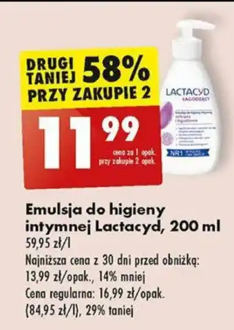 Biedronka Emulsja do higieny intymnej Lactacyd, 200 ml oferta