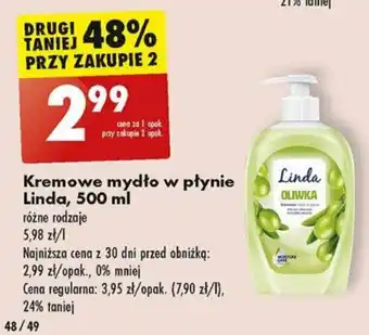 Biedronka Kremowe mydło w płynie Linda, 500 ml oferta