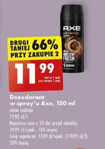 Biedronka Dezodorant w spray'u Axe, 150 ml oferta
