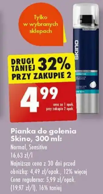 Biedronka Pianka do golenia Skino, 300 ml oferta