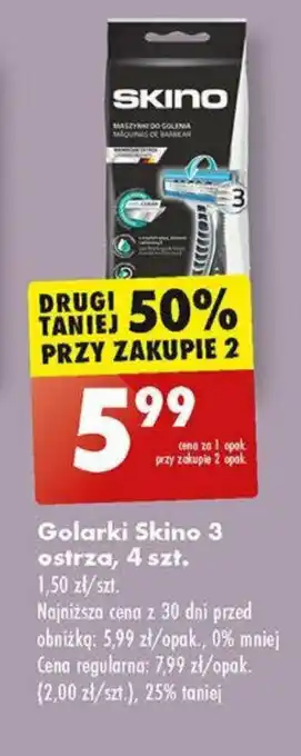 Biedronka Golarki Skino 3 ostrza, 4 szt. oferta