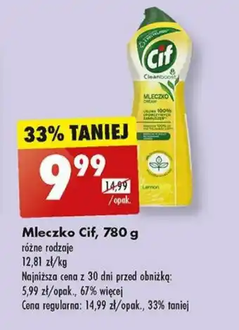 Biedronka Mleczko Cif, 780 g oferta