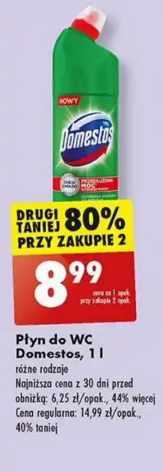Biedronka Płyn do WC Domestos, 1 l oferta