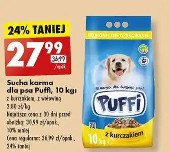 Biedronka Sucha karma dla psa Puffi, 10 kg oferta