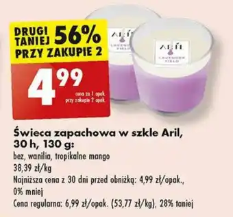Świeca zapachowa w szkle Aril, 30 h, 130 g