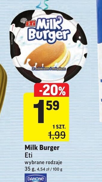 Intermarche Milk Burger Eti 35g oferta