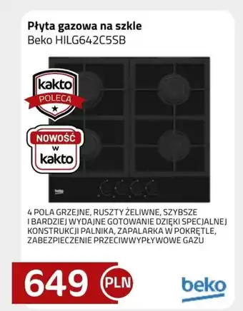 Kakto Płyta gazowa Beko oferta