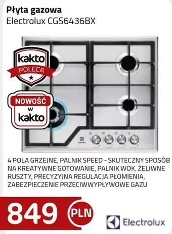 Kakto Płyta gazowa Electrolux oferta