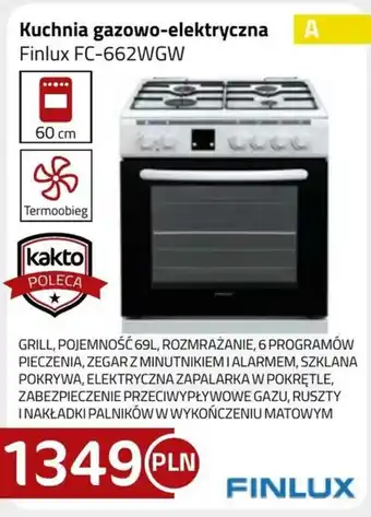 Kakto Kuchenka gazowo-elektryczna Finlux oferta