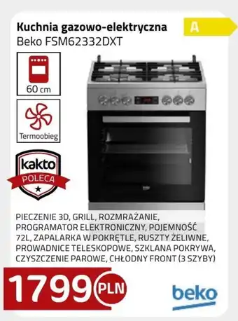 Kakto Kuchenka gazowo-elektryczna Beko oferta