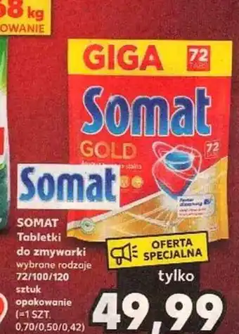 Kaufland Somat Tabletki do zmywarki 72-120szt, oferta