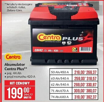 Akumulator Centra Plus