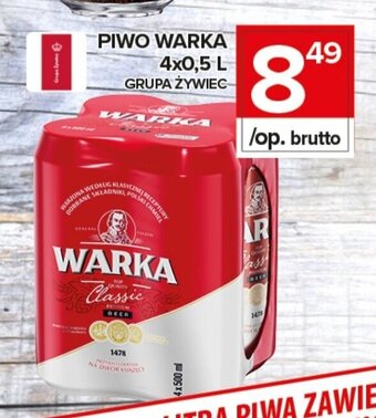 Topaz Piwo Warka Classic 4x 500ml oferta