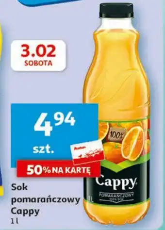 Auchan Sok pomarańczowy Cappy 1 l oferta