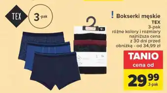 Carrefour Market Bokserki męskie TEX 3-pak oferta