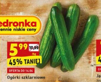 Biedronka Ogórki szklarniowe 1kg oferta