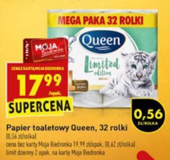 Biedronka Papier toaletowy Queen, 32 rolki oferta