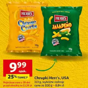 Auchan Chrupki Herr's, USA 113 g oferta