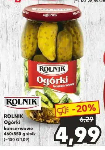 Kaufland Rolnik Ogórki konserwowe oferta