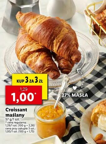 Lidl Croissant maślany oferta