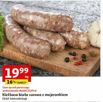 Auchan Kiełbasa biała surowa z majerankiem 1 kg oferta