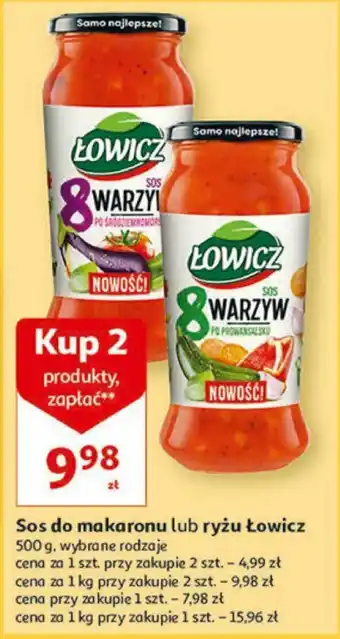 Auchan Sos do makaronu lub ryżu Łowicz 500g oferta