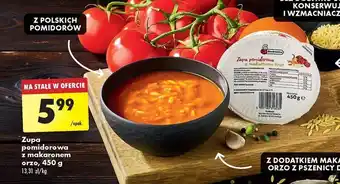 Biedronka Zupa pomidorowa z makaronem orzo, 450 g oferta