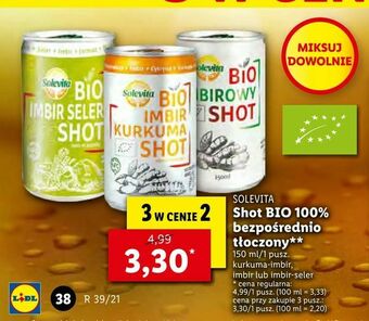 Lidl Shot BIO 100% bezpośrednio tłoczony** oferta