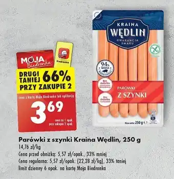 Biedronka Parówki z szynki Kraina Wędlin, 250 g oferta