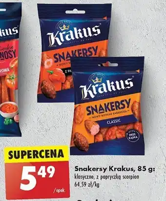 Biedronka Snakersy Krakus, 85 g oferta