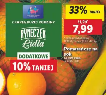 Lidl Pomarańcze na sok 1,5 kg oferta