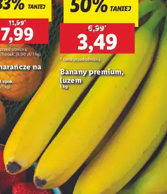 Lidl Banany premium, luzem 1 kg oferta