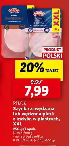 Lidl Pierś wędzona z indyka 1 SZT 250 G oferta