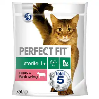 Drogeria Dr.Max Perfect Fit Sterile 1+ sucha karma dla kotów po sterylizacji bogata w wołowinę, 750g oferta