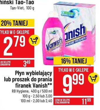Polomarket Płyn wybielający lub proszek do prania firanek Vanish oferta