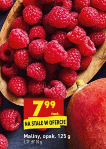 Biedronka Maliny 125g oferta