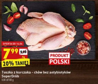 Tuszka z kurczaka chów bez antybiotyków SuperDrób 1kg