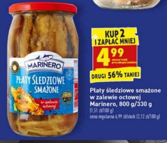 Biedronka Płaty śledziowe smażone w zalewie octowej Marinero 800/330g oferta