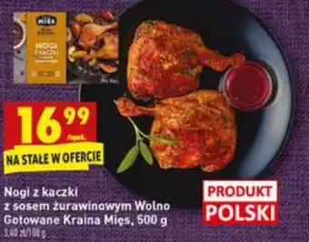 Biedronka Noga z kaczki z sosem żurawinowym Wolno Gotowane Kraina Mięs 500g oferta